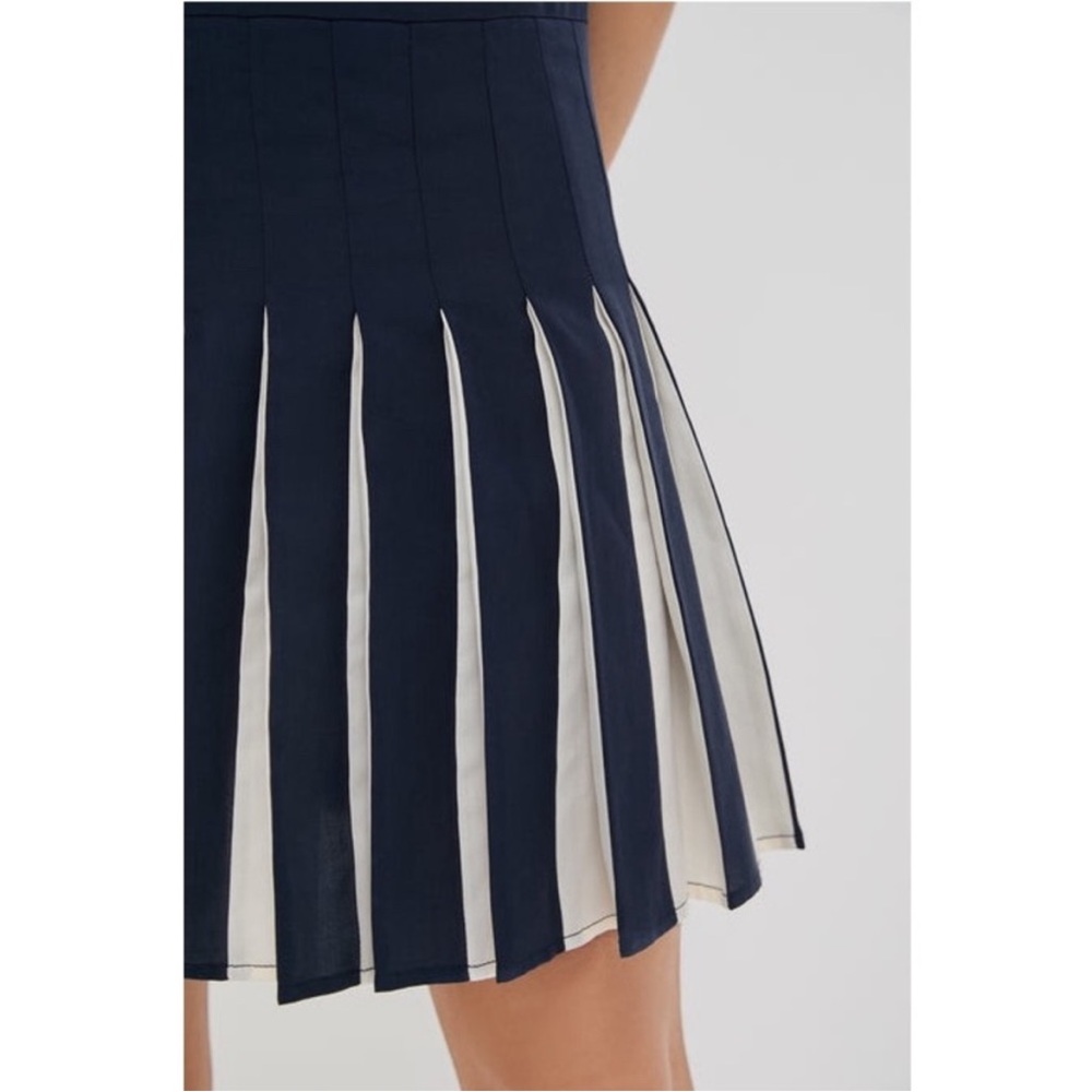 Tuckernuck Navy Pleated Mini Dress - Picture 4 of 11